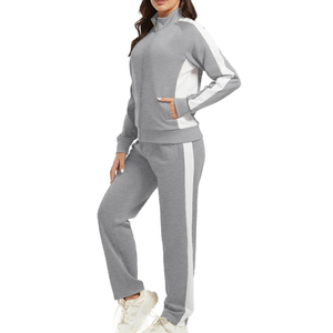 Conjunto Deportivo OEM para Mujer, con Capucha, Diseño a Cuadros, Manga Larga, Cierre con Cordón, Ligero, de Secado Rápido, Transpirable, Corte Regular - Product Image 5