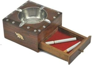 Cenicero Moderno de Madera de Pino Ecológico Hecho a Mano, Económico y Decorativo para Hogar, Balcón, Jardín, Uso en Mesa, M/S SHAAD HANDICRAFTS - Product Image 4