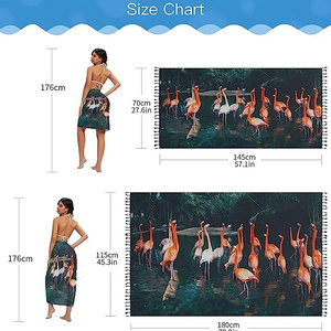 Sublimation Printing One Piece Ladies Beach <b>Sarong</b> For Online Sale Custom Logo Swimwear Women <b>Sarong</b> In Solid Color - Product Image 5