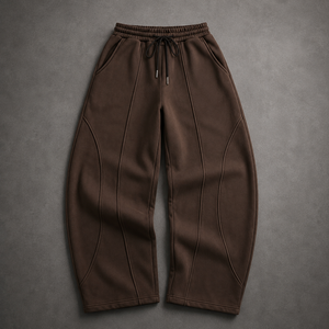 Wholesale heavyweight fleece lined joggers hidden zipper pocket elastic waistband joggers Private Label - Product Image 2