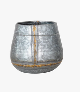 Modern Powder Coated Iron Planters for Garden and Home Outdoor Floor Decoration Gold Color - Product Image 3