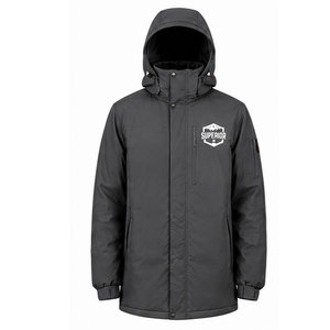 Parka longue pour homme avec capuche en fausse fourrure, poignets coupe-vent, isolation thermique et tissu de qualité supérieure, idéale pour l'hiver - Product Image 1
