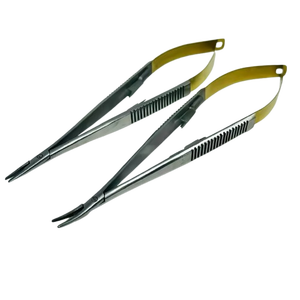 ที่จับเข็มเย็บผ้าแบบแม่นยำสูง รุ่น Castroviejo Micro Precise ขนาด 5.51 นิ้ว ปลายโค้ง ทำจากสแตนเลสสตีล อุปกรณ์ผ่าตัดแบบใช้มือ - Product Image 1