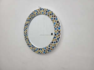 Espejo de pared Rectangular Art Deco de resina y madera hecho a mano para decoración del hogar de la India a granel al por mayor - Product Image 2