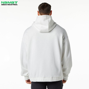 Sudadera con capucha y cremallera completa de doble costura reforzada para hombre, ropa de trabajo resistente, ropa exterior de forro polar activo. - Product Image 3