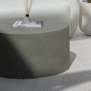 Mesa de Centro de Concreto Verde Oliva Vandana Astra Novara para Interiores de Sala de Estar Moderna - Product Image 4