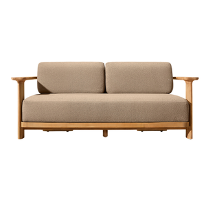 Premium Outdoor <b>Sofa</b> Natural Teak <b>Wood</b> <b>Frame</b> Two-Seater Patio Seating Contemporary Furniture for Hotel Balcony Terrace - Product Image 6
