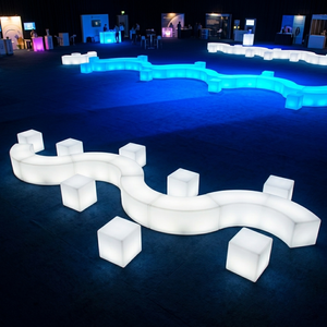 Ensemble de cubes lumineux LED 30cmx8 40cmx4, cubes d'affichage empilables lumineux pour événements, fêtes, expositions, logo personnalisé, location, livraison DDP - Product Image 5