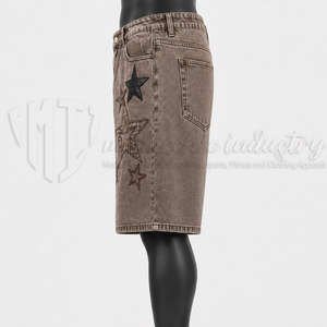 Shorts en jean baggy personnalisés pour hommes, style streetwear - Product Image 4