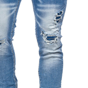 <b>Men</b> Modern Denim Jeans Slim Fit <b>Stretch</b> Casual Blue Pants Comfortable Cotton Streetwear Wholesale - Product Image 5