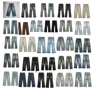 Jeans amples rétro américains pour hommes et femmes, pantalons en denim larges et décontractés, tendance, cool et stylés, avec une sensation de détente - Product Image 2