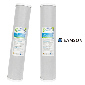 Bloc de charbon actif compressé Big Blue 20 x 4,5 pour purificateurs d'eau, certifié NSF, matériau standard, filtre à eau de qualité supérieure - Product Image 1