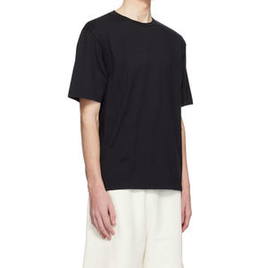 T-shirts pour hommes de qualité supérieure, en coton, pour l'été, noirs, style tendance, couleur unie, surdimensionnés, confortables, respirants, vêtements décontractés - Product Image 3