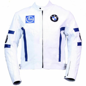 Veste de course en cuir de vache véritable pour homme/chaquetta sur mesure avec protection dorsale CE niveau 2 - Product Image 1