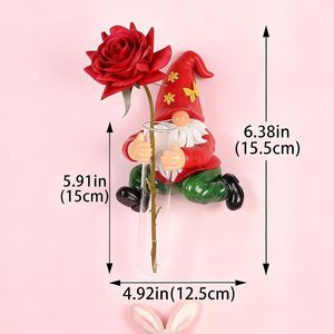 Statua di Gnomo Unica e Carina, Vaso da Parete, Decorazioni per Alberi da Esterno, Ornamento per Patio, Giardino, Prato, Veranda, Scultura da Parete - Product Image 3