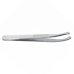 Pince à épiler professionnelle en acier inoxydable à pointe inclinée pour sourcils, outil de beauté durable pour la coupe des sourcils, vente en gros OEM - Product Image 2