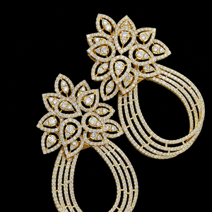 Boucles d'oreilles en diamant naturel certifié IGI, plaqué or 14 carats, 7 carats EF SI, tendance, cadeau d'anniversaire, bijoux de luxe pour femmes - Product Image 4