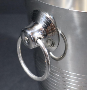 Cubeta Enfriadora de Vino y Cerveza de Acero Inoxidable de la Mejor Calidad, Plateada, Brillante, con Textura Martillada, de Gran Tamaño - Product Image 6