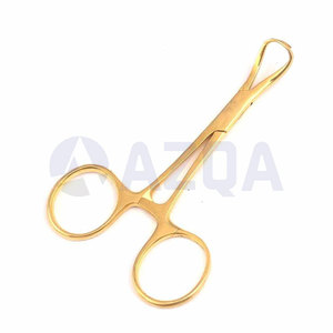 Pinza para Toallas Profesional de Acero Inoxidable, Completamente Dorada, 3.5 Pulgadas, Grado Alemán, Personalizable, Instrumento Quirúrgico OEM - Product Image 2
