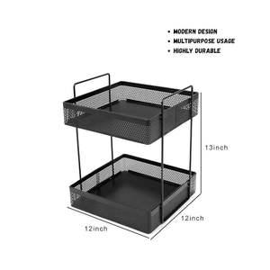 Panier de rangement en fil métallique antirouille avec poignées, organisateur durable pour le rangement dans la salle de bain - Product Image 5