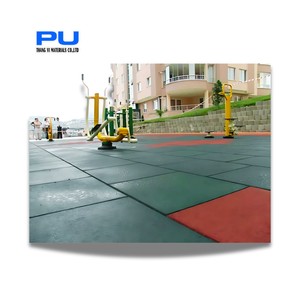 Azulejos de caucho SBR/EPDM antideslizantes entrelazados cuadrados y suelos de gránulos para aplicaciones de gimnasio al aire libre - Product Image 5