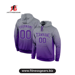 Sweat-shirt à capuche dégradé personnalisé pour homme, bleu et jaune, avec nom et numéro d'équipe, impression par sublimation, décontracté, avec poche, coupe classique - Product Image 6