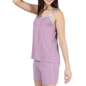 ชุดลำลองแสนสบายสำหรับผู้หญิง เสื้อแขนกุด กางเกงขาสั้น สไตล์สบายๆ ชุดลำลองสำหรับใส่ทุกวัน - Product Image 2