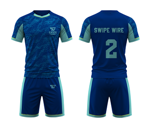 Fabricant de vêtements de football sur mesure OEM, fournisseur d'uniformes de football, équipement d'équipe, uniforme de football personnalisé, respirant, manches courtes - Product Image 2