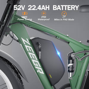 Almacén de EE. UU. Super Power 52V 2000W Dual Motor Cheap E Bikes Bicicleta eléctrica de suspensión completa Fat Tire 2024 - Product Image 3