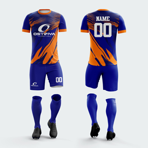 Breathable Adult Size Slim Fit Unisex Soccer Uniform 100% Polyester Short Sleeve Front Logo Quick Dry High Quality - Product Image 1