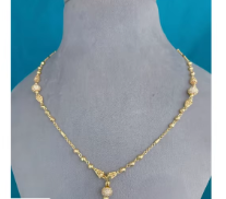 Magnifique ensemble de collier en moissanite plaqué or tendance pour femmes, idéal pour les mariages et les soirées - Product Image 2