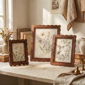 Creative <b>Rustic</b> Handmade Eco-Friendly Wooden Photo Frame Full Color Tabletop Decor with Customizable Design - Product Image 6