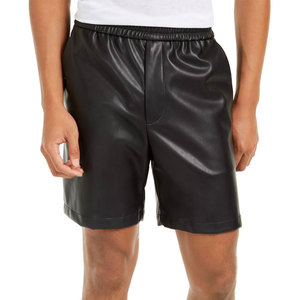 Pantalones cortos de cuero para hombre de talla grande con bolsillos, logotipo personalizado, bloques de color, malla transpirable, hechos de cuero, en venta. - Product Image 1