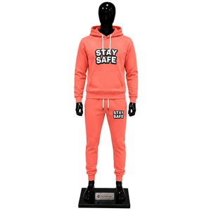Conjunto Deportivo para Hombre, Color Coral, Sudadera con Capucha y Pantalones Jogger con Estampado Personalizado, Ropa Deportiva Informal, de Felpa, para Gimnasio y Entrenamiento, en Oferta - Product Image 1
