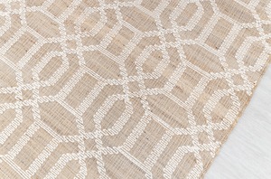 Handwoven Wool Kilim <b>Rug</b> Natural Earthy Brown <b>White</b> Abstract Pattern Low Pile Non-Slip Thick | Modern Eco-Friendly Anti-Bacteria - Product Image 6