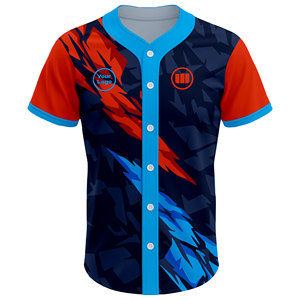High Quality 100% Polyester <b>Baseball</b> <b>Jersey</b> Custom Sublimation Breathable Quick Dry Unisex Teamwear Manufacturer Wholesale <b>Bulk</b> - Product Image 3
