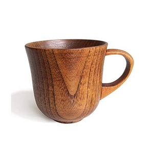 Wooden Mug with Natural Finish Handcrafted Coffee Cup Rustic Style Eco Friendly Drinkware <b>Waterproof</b> Mug - Product Image 3