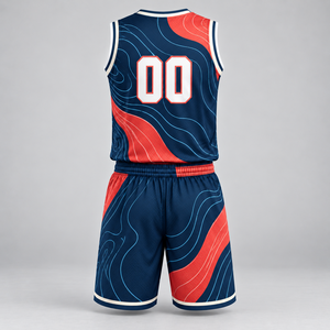 Maillot de basket-ball personnalisé, ensemble uniforme de basket-ball sublimé avec short assorti pour les équipes scolaires, les clubs, les jeunes et les adultes - Product Image 2