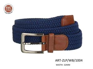 Ceinture unisexe FHS WB212201 en tissu polyester tressé de 35 mm, élastique, de qualité supérieure, avec boucle en alliage personnalisée, en cuir véritable, tendance - Product Image 4