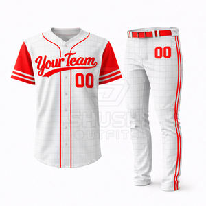 Vêtements de softball respirants à séchage rapide, jersey boutonné pour garçons, unisexe, chemises noires pour hommes - Product Image 2