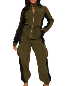 Conjuntos Deportivos de Invierno para Mujer, Tallas Grandes, Cortavientos, de Poliéster/Nailon, Personalizables al por Mayor - Product Image 1