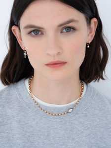 Chaîne à billes personnalisée en or massif 14K 18K avec diamant de laboratoire taille marquise, style chrétien tendance, sertissage géorgien, solitaire, minimaliste, classique - Product Image 6