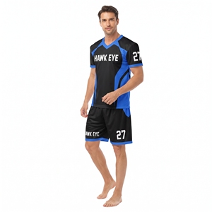 Conjunto de Camiseta de Entrenamiento de Fútbol Personalizada para Hombre, Cuello en V, Pantalones Cortos, para Adultos, 100% Poliéster, Ropa Deportiva con Diseño Sublimado - Product Image 6