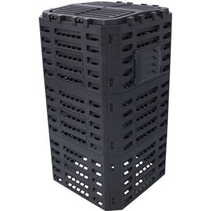 Compostiera a forma di foglia da 132 galloni in plastica riciclata per un facile montaggio e la creazione di terreno fertile - Product Image 4