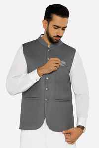 Gilet en tweed personnalisé en gros pour hommes, gilet de costume formel à carreaux en laine, gilet en coton, gilets formels pour hommes - Product Image 3