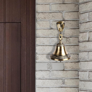 Campana de latón antigua para colgar en la pared, campana náutica para barcos, para cenas, Navidad y decoraciones, sonido profundo. - Product Image 6