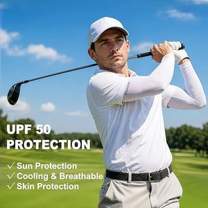 YANCE <b>Arm</b> <b>Sleeves</b> Solid Color <b>Compression</b> Sun Protection UPF50+ for Men Cycling Running Training - Product Image 3