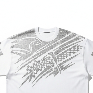 Bulk <b>Rhinestone</b> T Shirt Wholesale Custom Design Diamond Pattern Women <b>Tops</b> Luxury Sparkly Applique Cotton Tee Shirts - Product Image 4