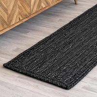Tapis de sol 100% jute naturel, design tressé, aspect rustique campagnard, taille personnalisable, disponible en ensembles