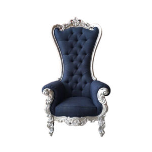 Chaises de trône à dossier haut Chaises de trône royal de luxe en bois pour chaises de mariage et d'événement Vente en gros de la plus haute qualité - Product Image 1